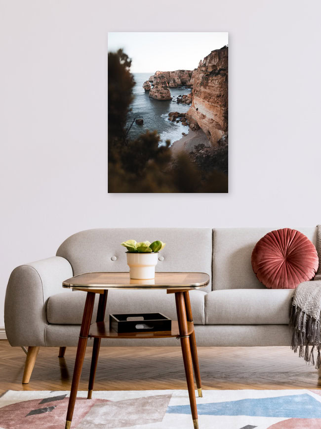 Praia da Marinha - der wohl schönste Küstenabschnitt in Portugal, Portugal – Fotokunst von Maximilian Pohler als Poster oder Acrylglasbild