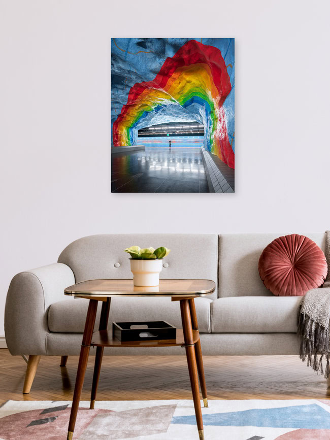rainbow wave, Schweden – Fotokunst von Dimitri Luft als Poster oder Acrylglasbild