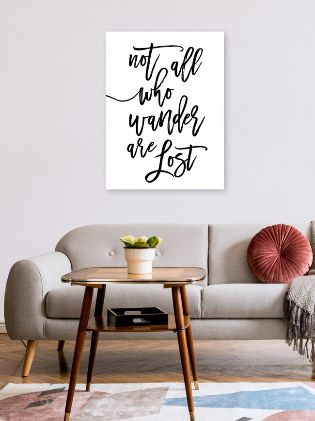 'Not All Who Wander Are Lost' – Wall Art by Vivid Atelier as Poster or Acrylic Glass Print