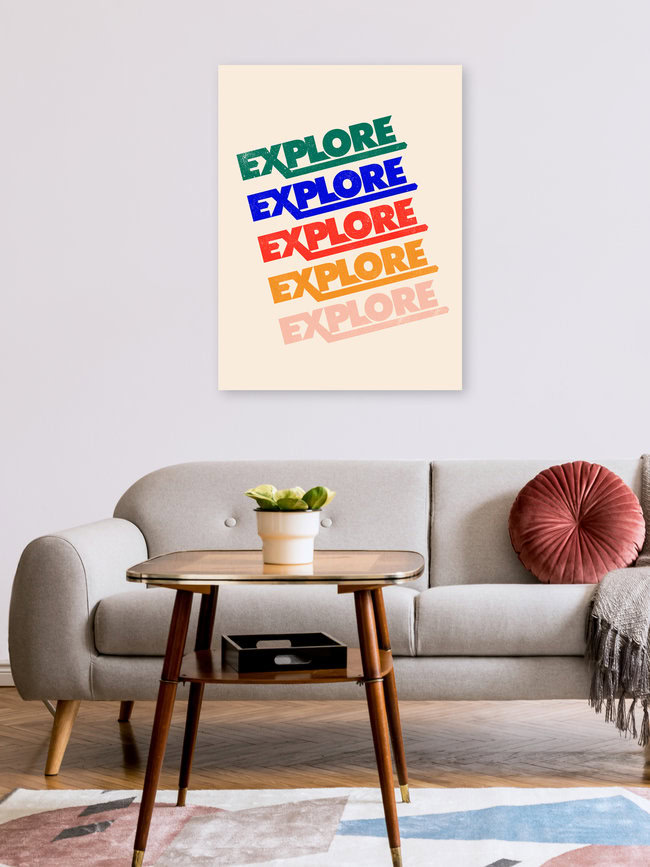 'EXPLORE' – Wall Art by Ania Więcław as Poster or Acrylic Glass Print
