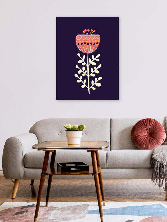 Wandbild 'single flower on dark background' – Kunst von Ania Więcław als Poster oder Acrylglasbild