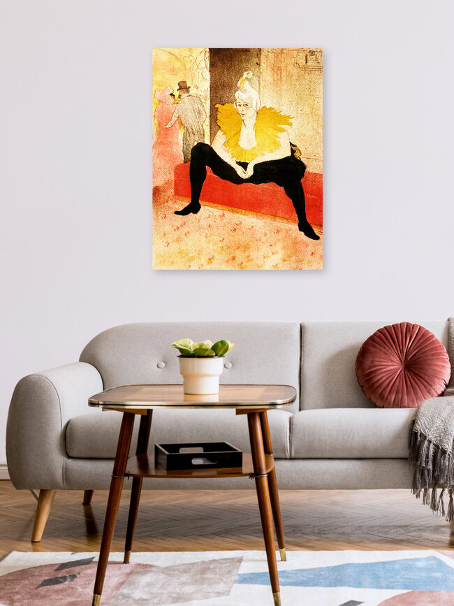 'La Clownesse Assise by Henri de Toulouse-Lautrec' – Wall Art by Art Classics as Poster or Acrylic Glass Print
