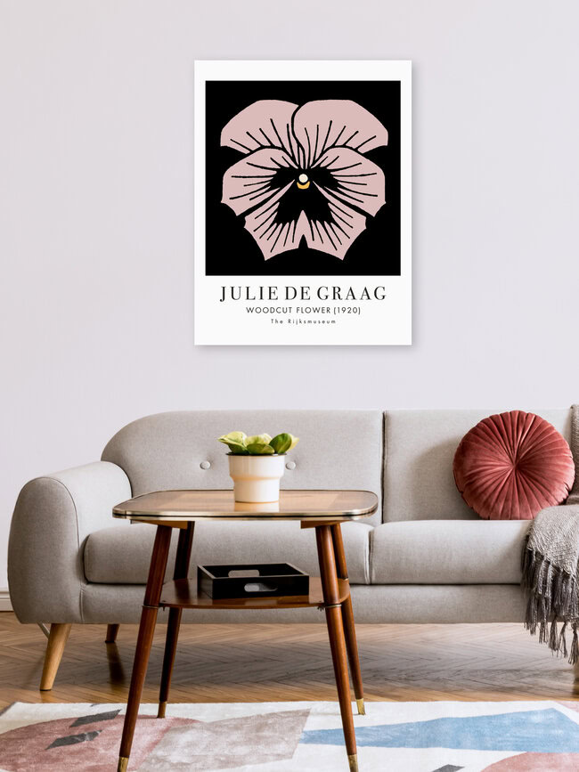 'Woodcut Flower by Julie de Graag' – Wall Art by Art Classics as Poster or Acrylic Glass Print