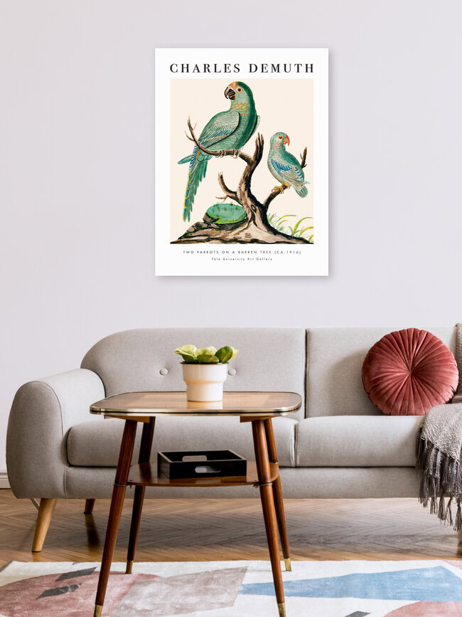 'Charles Demuth: Two Parrots on a Barren Tree' – Wall Art by Art Classics as Poster or Acrylic Glass Print