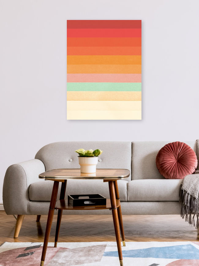 Wandbild 'Rainbow Chevrons II' – Kunst von Florent Bodart als Poster oder Acrylglasbild