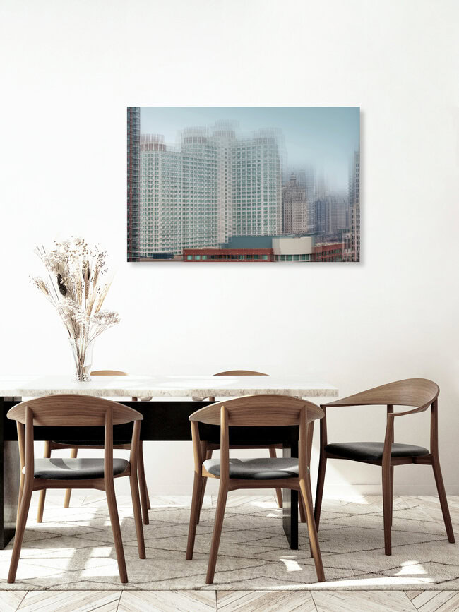 Erwachen der Stadt, Vereinigte Staaten – Fotokunst von Roswitha Schleicher-Schwarz als Poster oder Acrylglasbild