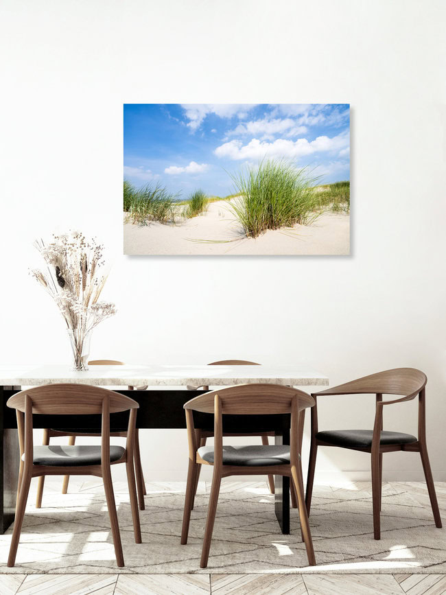 Strandhafer am Dünenstrand, Deutschland – Fotokunst von Jan Becke als Poster oder Acrylglasbild