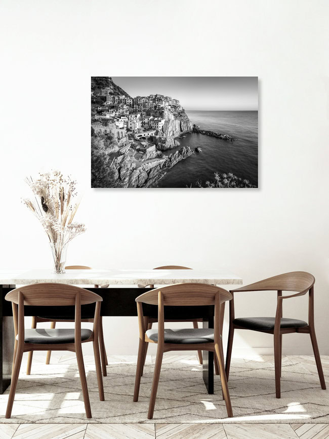 Das Dorf Manarola in Italien, Italien – Fotokunst von Jan Becke als Poster oder Acrylglasbild
