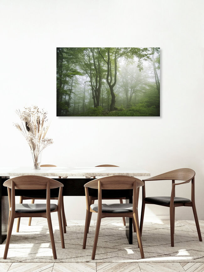 Nebel im Teutoburger Wald, Deutschland – Fotokunst von Nadja Jacke als Poster oder Acrylglasbild