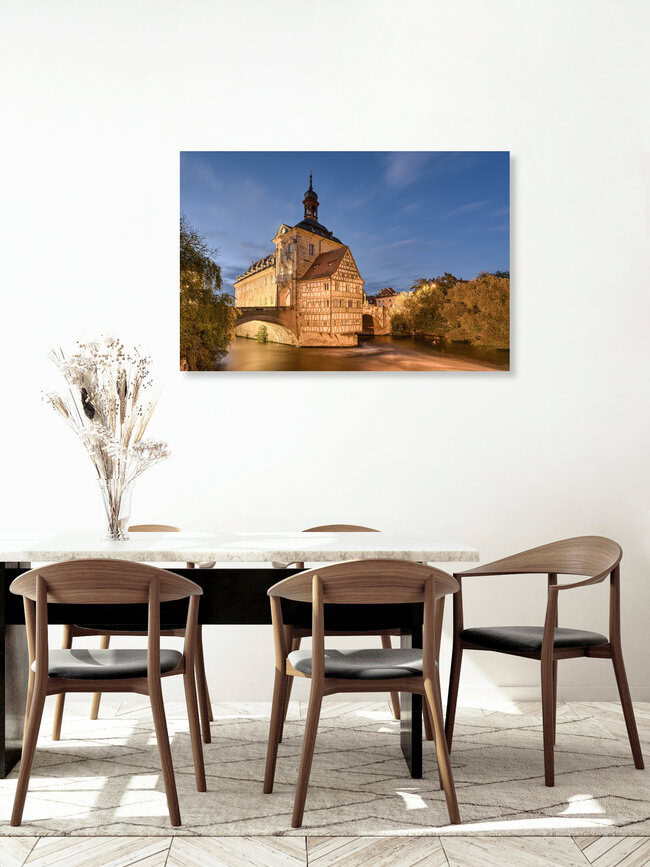 Altes Rathaus in Bamberg, Deutschland – Fotokunst von Michael Valjak als Poster oder Acrylglasbild