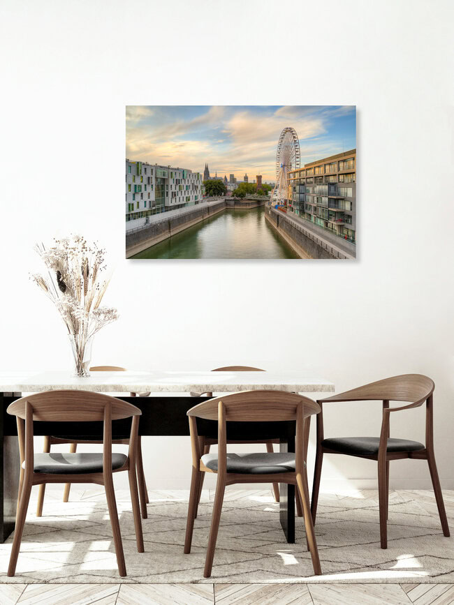 Riesenrad in Köln, Deutschland – Fotokunst von Michael Valjak als Poster oder Acrylglasbild
