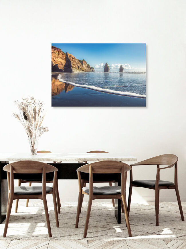 Neuseeland Three Sisters, Neuseeland – Fotokunst von Jean Claude Castor als Poster oder Acrylglasbild