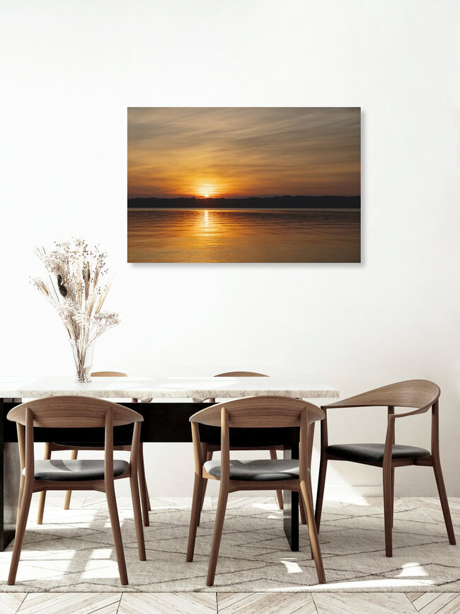 Sonnenuntergang Ostsee Glücksburg, Deutschland – Fotokunst von Nadja Jacke als Poster oder Acrylglasbild
