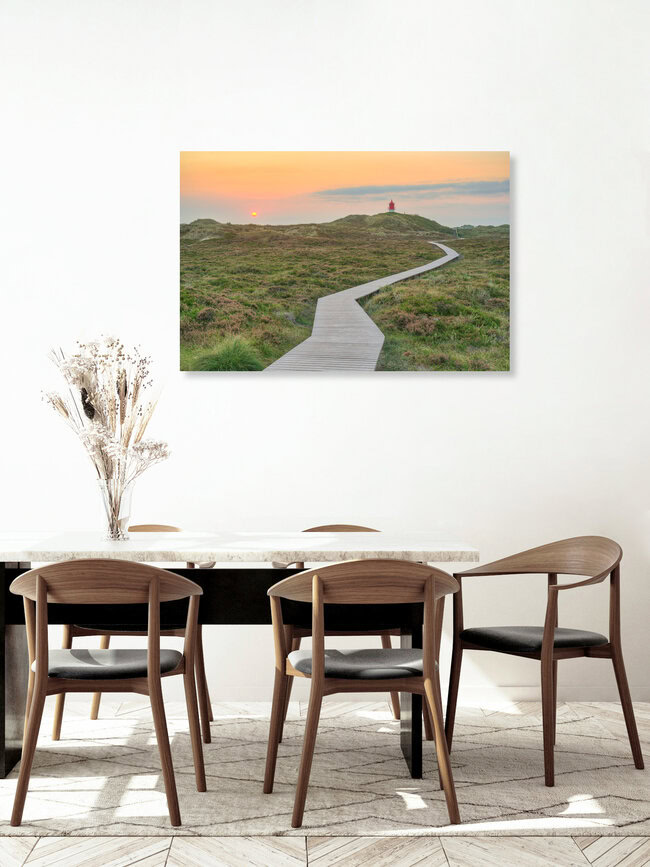 In den Dünen beim Quermarkenfeuer auf Amrum, Deutschland – Fotokunst von Michael Valjak als Poster oder Acrylglasbild