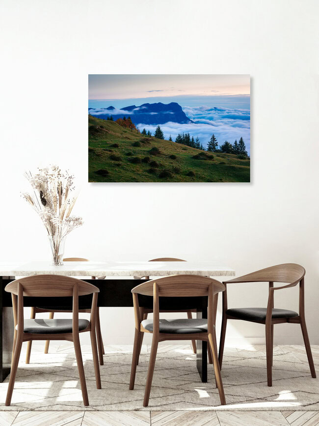 Nebelmeer in den Tiroler Alpen, Österreich – Fotokunst von Martin Wasilewski als Poster oder Acrylglasbild