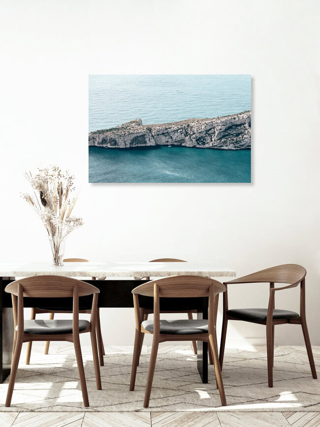 Two ships / one rock, Frankreich – Fotokunst von Eva Stadler als Poster oder Acrylglasbild