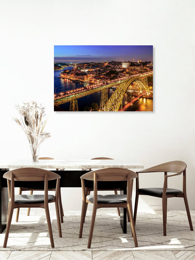 Portugal Porto Cityscape Panorama, Portugal – wall art by Achim Thomae as Poster or Acrylic Glass Print