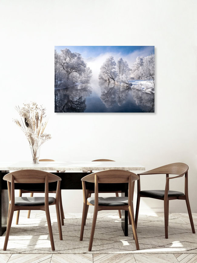 Winter in Bayern, Deutschland – Fotokunst von Achim Thomae als Poster oder Acrylglasbild