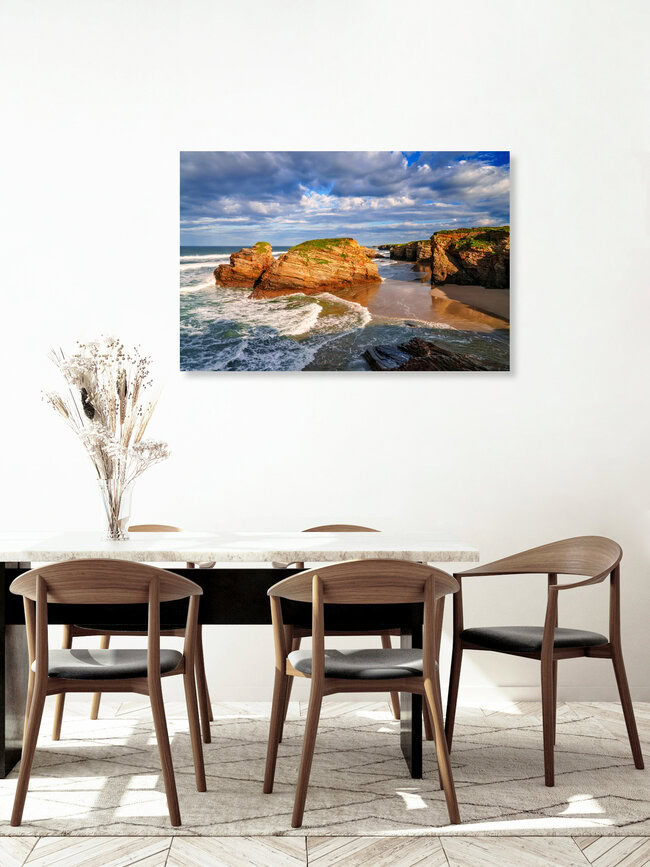 Playa de las Catedrales Spanien, Spanien – Fotokunst von Achim Thomae als Poster oder Acrylglasbild