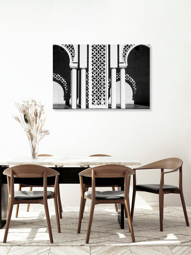 Abstract architecture in black and white, Morocco – wall art by Photolovers . as Poster or Acrylic Glass Print