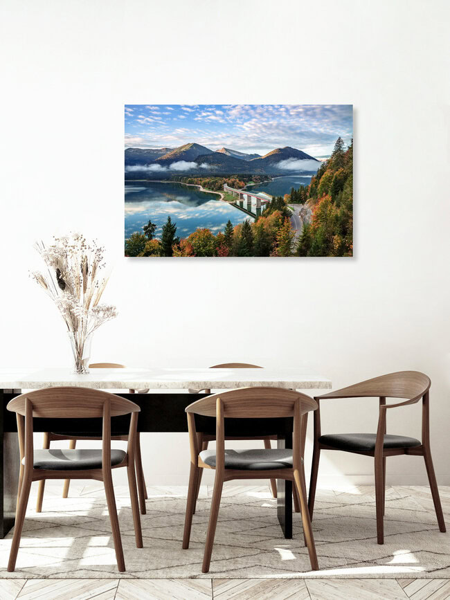 Goldener Oktober in Oberbayern, Deutschland – Fotokunst von Achim Thomae als Poster oder Acrylglasbild