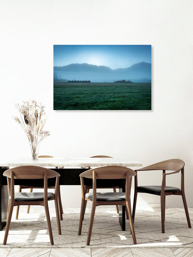 Veil of mist over the moors at Lake Kochel, Germany – wall art by Martin Wasilewski as Poster or Acrylic Glass Print
