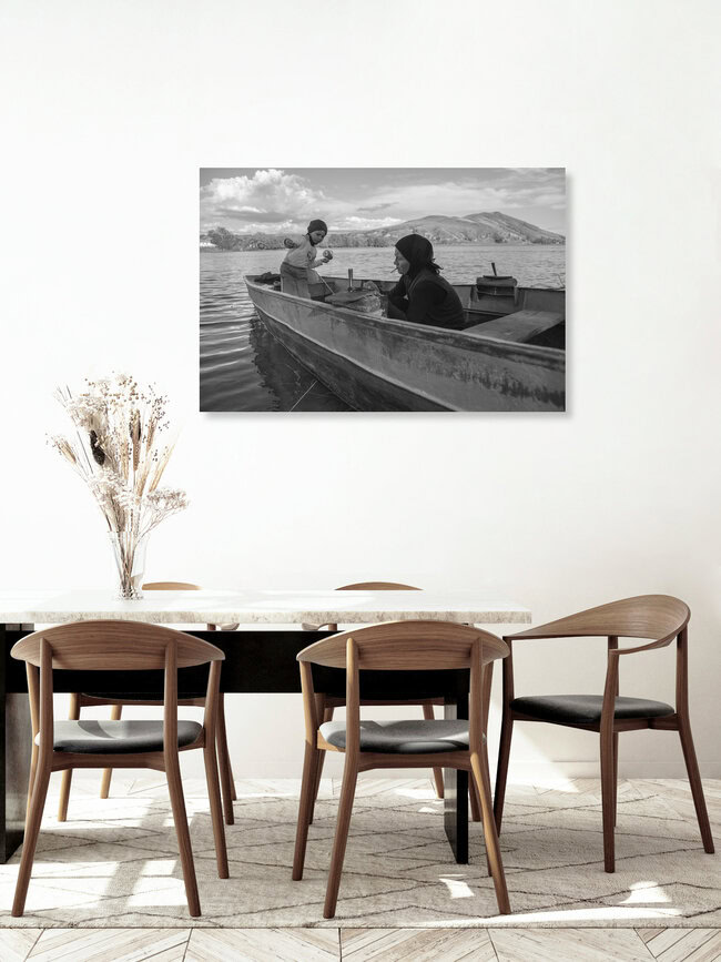 Fishing on the Danube, Romania – wall art by George Popescu as Poster or Acrylic Glass Print