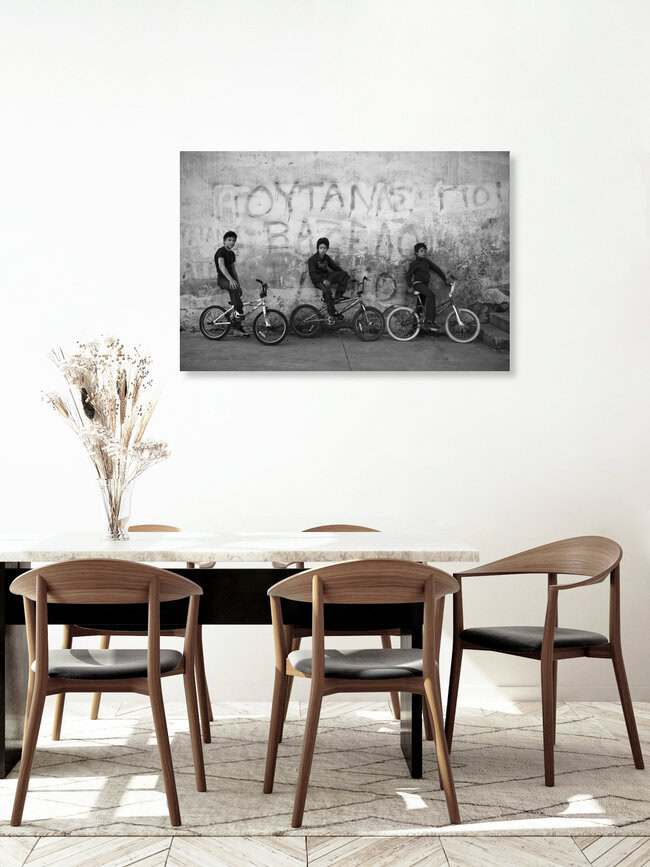 The gang, Griechenland – Fotokunst von Nasos Zovoilis als Poster oder Acrylglasbild