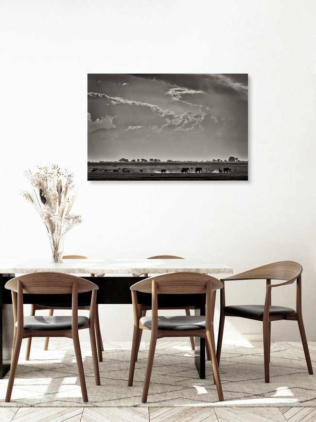 Elefants at Ihaha - Botswana, Botswana – wall art by Franzel Drepper as Poster or Acrylic Glass Print