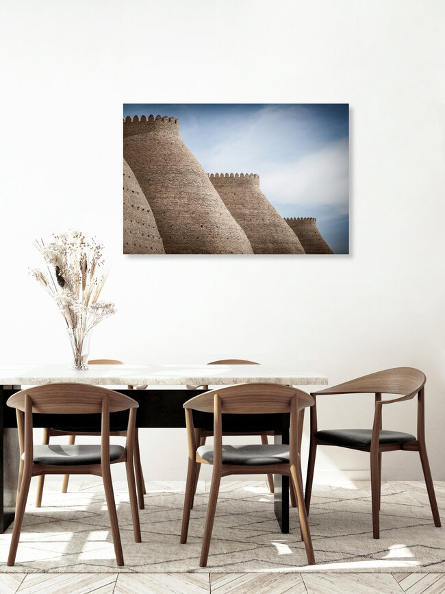 Stadtmauer in Buchara, Usbekistan – Fotokunst von Jeanette Dobrindt als Poster oder Acrylglasbild