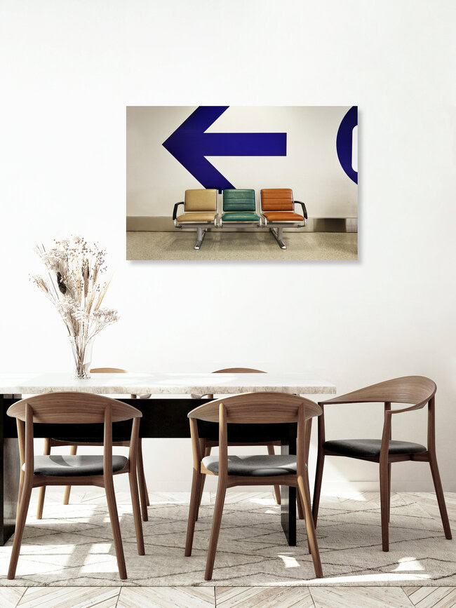 Airport Chairs, Bermuda – wall art by Jeff Seltzer as Poster or Acrylic Glass Print