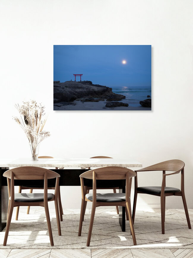 Torii at full moon, Japan – wall art by Manuel Kürschner as Poster or Acrylic Glass Print