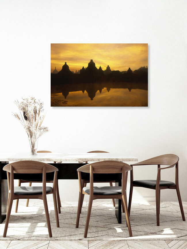Tempellandschaft, Myanmar – Fotokunst von Martin Seeliger als Poster oder Acrylglasbild