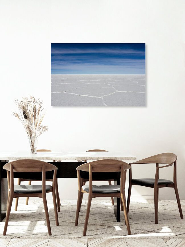 Salty Horizon, Bolivia – wall art by Rolf Lange as Poster or Acrylic Glass Print