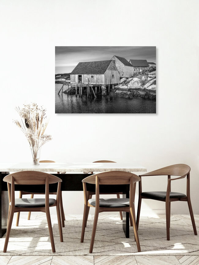 Fishing Hut in Nova Scotia, Kanada – Fotokunst von Jörg Faißt als Poster oder Acrylglasbild