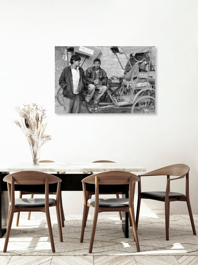 Trio, Indien – Fotokunst von Jagdev Singh als Poster oder Acrylglasbild