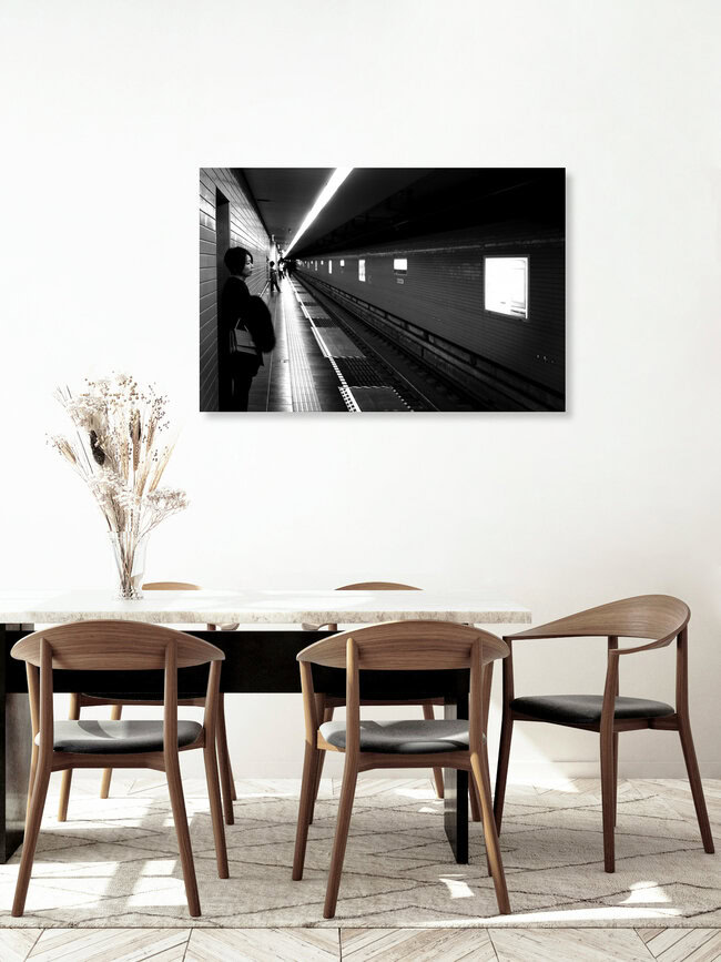 Commuter Thoughts, Japan – Fotokunst von Rob Smith als Poster oder Acrylglasbild