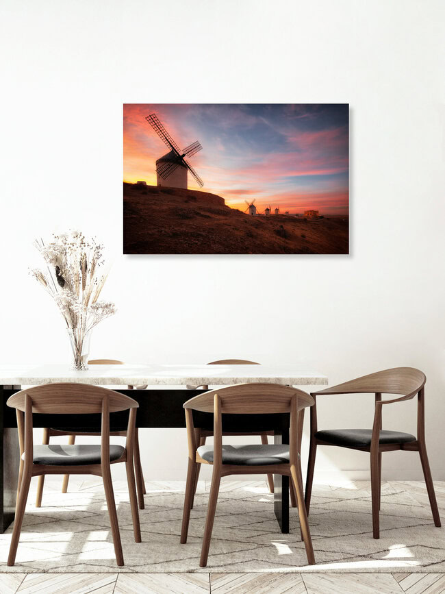 Molinos en Consuegra, Spain – wall art by Oliver Buchmann as Poster or Acrylic Glass Print