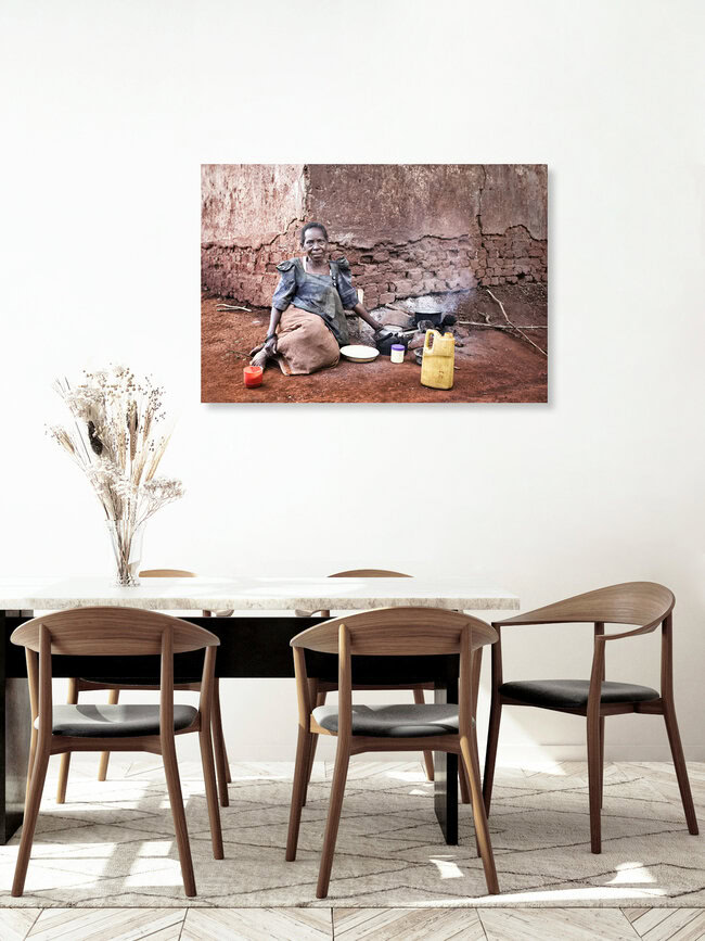 Old woman in Uganda, Uganda – wall art by Victoria Knobloch as Poster or Acrylic Glass Print