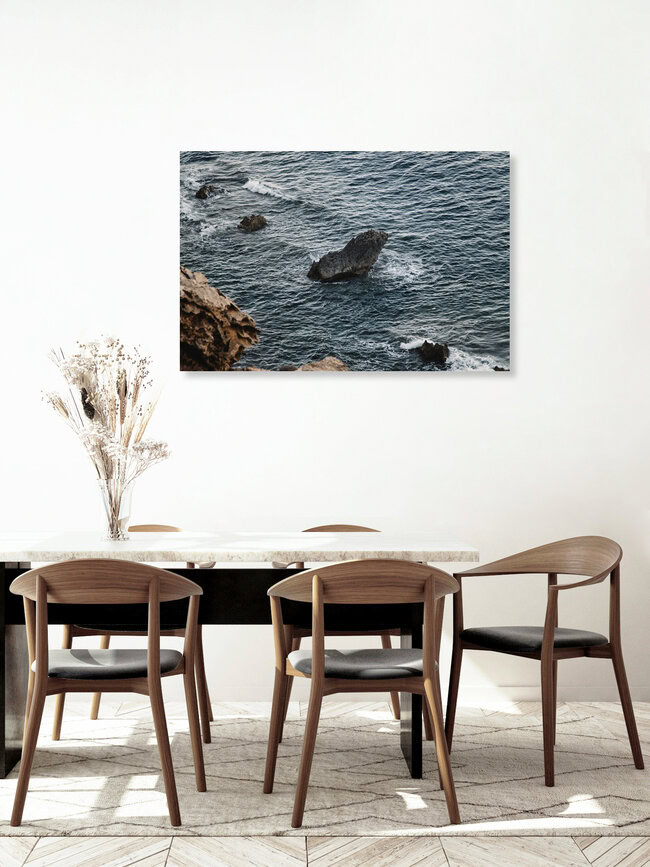 Felsen im Mittelmeer an der Küste Formentera, Spanien – Fotokunst von Nadja Jacke als Poster oder Acrylglasbild