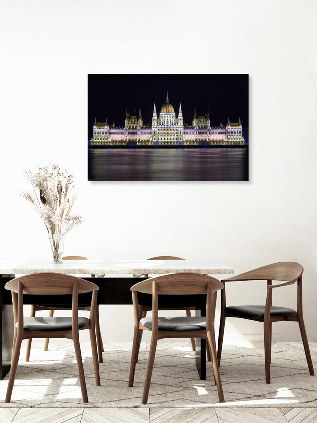 Hungarian Parliament Building in Budapest, Hungary – wall art by Jürgen Wolf as Poster or Acrylic Glass Print