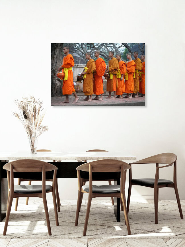 Monks in Luang Prabang, Laos – wall art by Arno Simons as Poster or Acrylic Glass Print