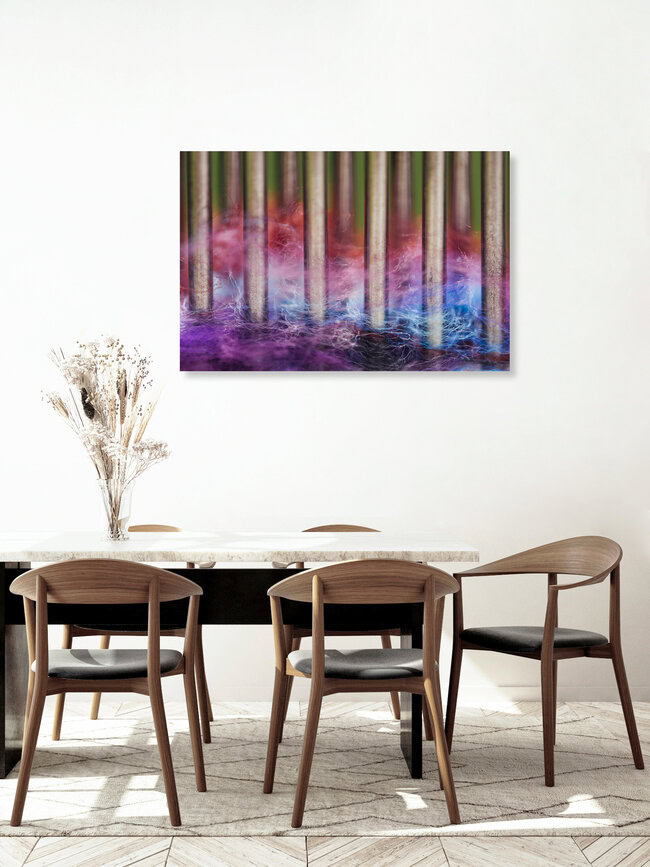 Wollfäden Farbmuster, Deutschland – Fotokunst von Nadja Jacke als Poster oder Acrylglasbild