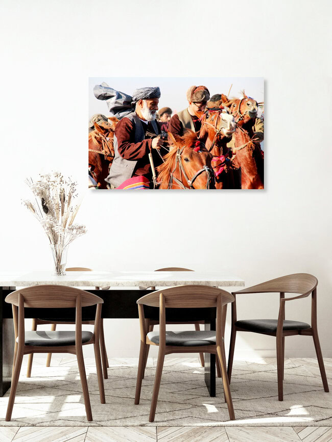Buzkashi Impression, Afghanistan – Fotokunst von Ruth Halle als Poster oder Acrylglasbild