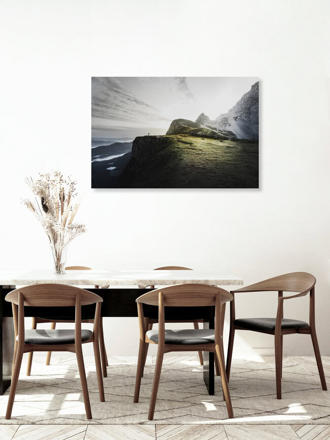 Sunrise at Mangart in Slovenia, Slovenia – wall art by Frithjof Hamacher as Poster or Acrylic Glass Print
