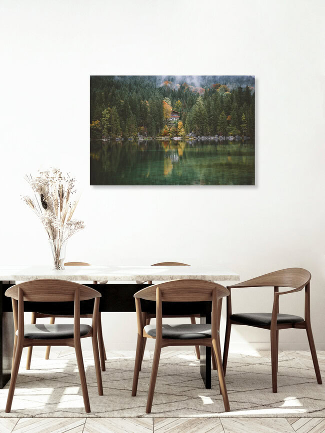 Das Haus am See, Deutschland – Fotokunst von Johannes Hulsch als Poster oder Acrylglasbild