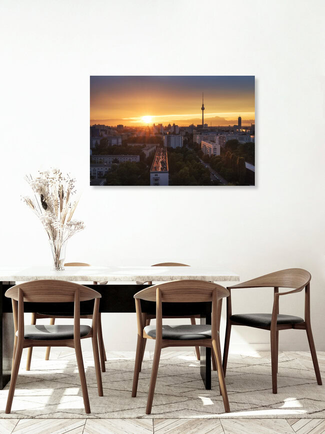 Berlin Sunrays over the City, Germany – wall art by Jean Claude Castor as Poster or Acrylic Glass Print