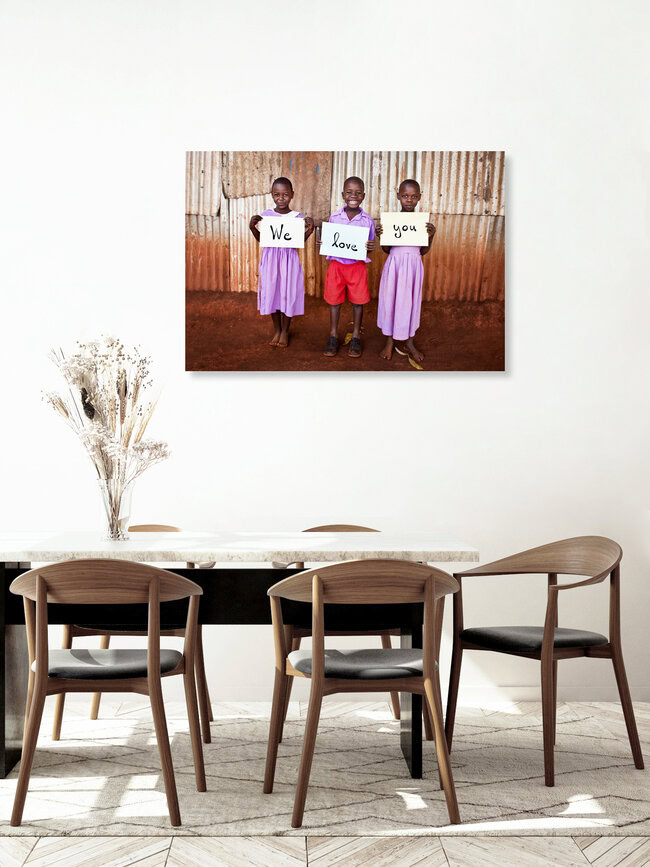 We love you!, Uganda – Fotokunst von Victoria Knobloch als Poster oder Acrylglasbild