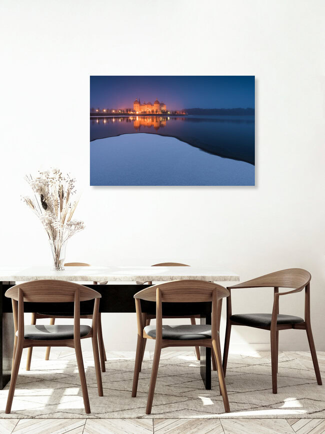 Ein Wintertraum in Moritzburg, Deutschland – Fotokunst von Martin Wasilewski als Poster oder Acrylglasbild