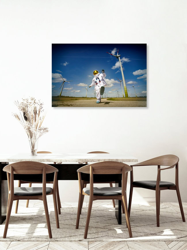 Protestonaut Windenergie, Deutschland – Fotokunst von Sophia Hauk als Poster oder Acrylglasbild
